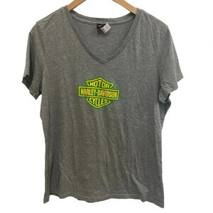 Harley Davison Women V Neck “Jet City” Seattle shirt size XL